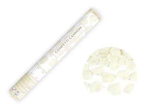 Tuba z płatkami róż krem 40 cm