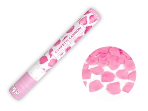 Tuba z płatkami róż różowy 40 cm