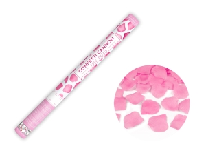 Tuba z płatkami róż różowy 60 cm