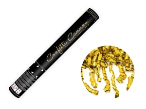 Tuba z serpentynami złoty 40 cm