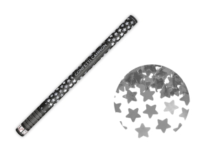 Tuba z gwiazdkami srebrny 80 cm