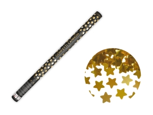 Tuba z gwiazdkami złoty 80 cm