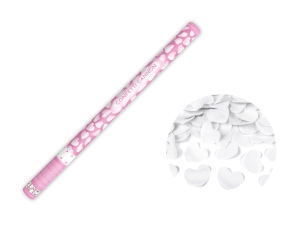 Tuba z sercami biały 80 cm