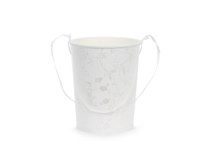 Wiaderko na płatki do sypania 13 cm białe