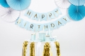 Baner happy birthday niebieski 175cm