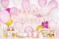 Baner happy birthday różowy 175cm
