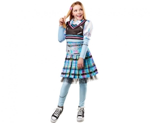 Strój dla dziewczynki Monster high Frankie Stein (sukienka odpinany pasek spinka do włosów) rozm. L