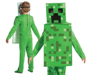 Strój Creeper Fancy - Minecraft rozm. M (7-8 lat)