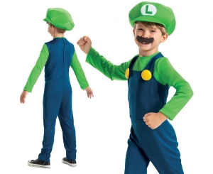 Strój Luigi Fancy - Nintendo rozm. M (7-8 lat)