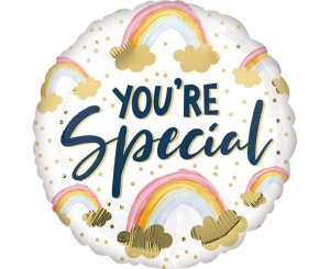 Balon foliowy You're Special malowane tęcze okrągły 18 cali