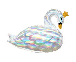 Balon foliowy Holographic Iridescent Swan 73 cm x 55 cm