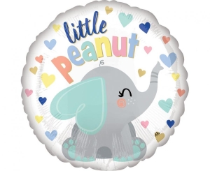 Balon foliowy słonik Little Peanut okrągły 18 cali