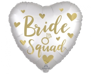 Balon foliowy serce Bride Squad satin 18 cali