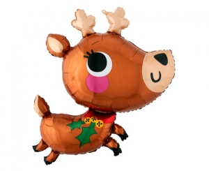 Balon foliowy Uroczy Renifer 76 cm x 76 cm