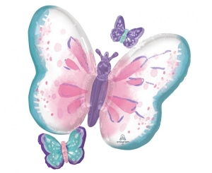Balon foliowy Pastelowe Motyle 73 cm x 71 cm