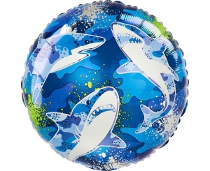 Balon foliowy Rekin Shark okrągły 18 cali