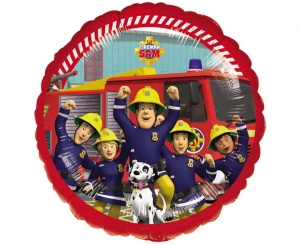 Balon foliowy Strażak Sam Fireman Sam okrągły 18 cali
