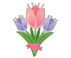 Balon foliowy Wiosenny Bukiet Tulipanów 78 cm x 96 cm XL