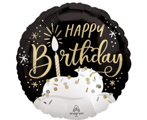 Balon foliowy Happy Birthday wishes okrągły 18 cali