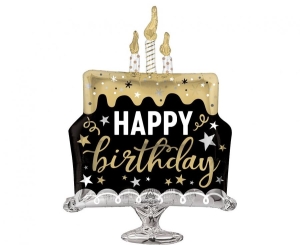 Balon foliowy tort Happy Birthday suprise