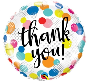Balon foliowy Thank You Dots Upon Dots okrągły 18 cali