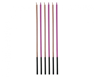 Świeczki metaliczne róż/różowe złoto 3 x 3 x 170 mm 6 szt