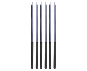 Świeczki urodzinowe Platinum niebieskie wys. 14.5 cm 6 szt