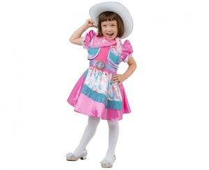 Strój dla dzieci Kowbojka (sukienka pasek kapelusz chustka) rozm. 92/104 cm