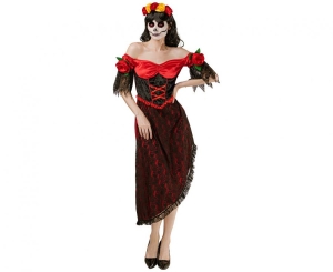 Strój dla dorosłych Hiszpanka (nakrycie głowy sukienka) rozm. S