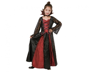 Strój dla dzieci Gotycka Wampirzyca (spódnica bluzka kołnierz) rozm.130/140 cm