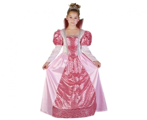 Strój dla dzieci Różowa Królowa (sukienka korona) rozm.130/140 cm