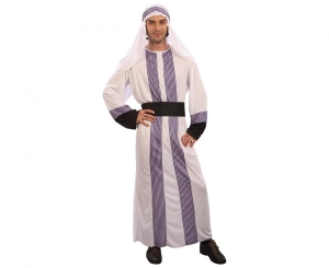 Strój dla dorosłych Arabski Szejk (nakrycie głowy,szata,pasek,) rozm. uniw.