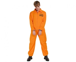Kombinezon dla dorosłych Więzień pomarańczowy rozm. L