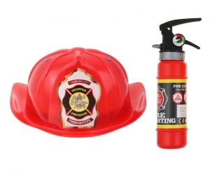 Zestaw gadżetów do stroju Strażaka (gaśnica hełm)