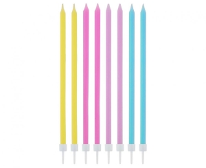 Świeczki urodzinowe pastelowy 14 cm 6 szt