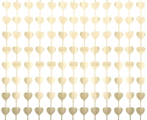 Kurtyna Serca matowa jasnozłota 100 cm x 200 cm