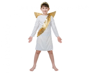 Strój dla dzieci Anielski Strażnik (szata z szarfą opaska skrzydła) rozm. 110/120 cm