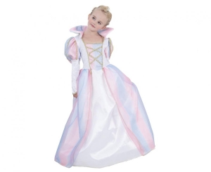 Strój dla dzieci Tęczowa Księżniczka (sukienka z kołnierzem) rozm.130/140 cm