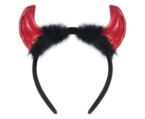 Opaska Rogi diabełka z futerkiem