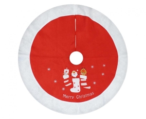 Mata pod choinkę czerwona 80 cm