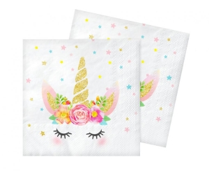 Serwetki papierowe Jednorożec 33 cm x 33 cm 20 szt