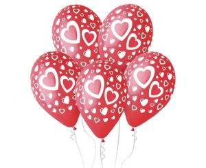 Balony Serduszka 12 cali 5 szt