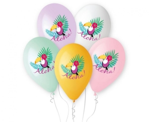 Balony Tukan - Aloha! 13 cali 5 szt