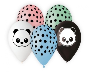 Balony Panda 13 cali 5 szt