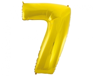 Balon foliowy cyfra 7 złota 92 cm