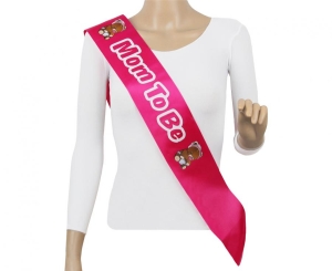 Szarfa Mom to be różowa