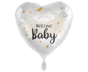 Balon foliowy serce Welcome Baby little cloud 18 cali