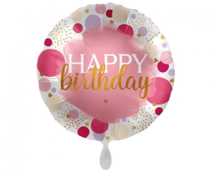 Balon foliowy Happy Birthday sweet okrągły 18 cali