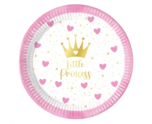 Talerzyki papierowe My little Princess 20 cm 8 szt