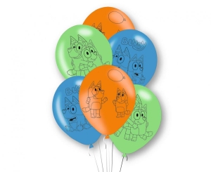 Balony lateksowe Bluey 27 cm 11 cali 6 szt